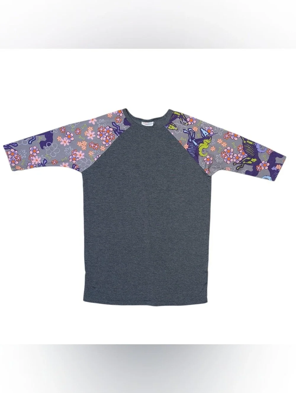 LuLaRoe Kid's 3/4 Sleeve Skeleton Unicorn Top